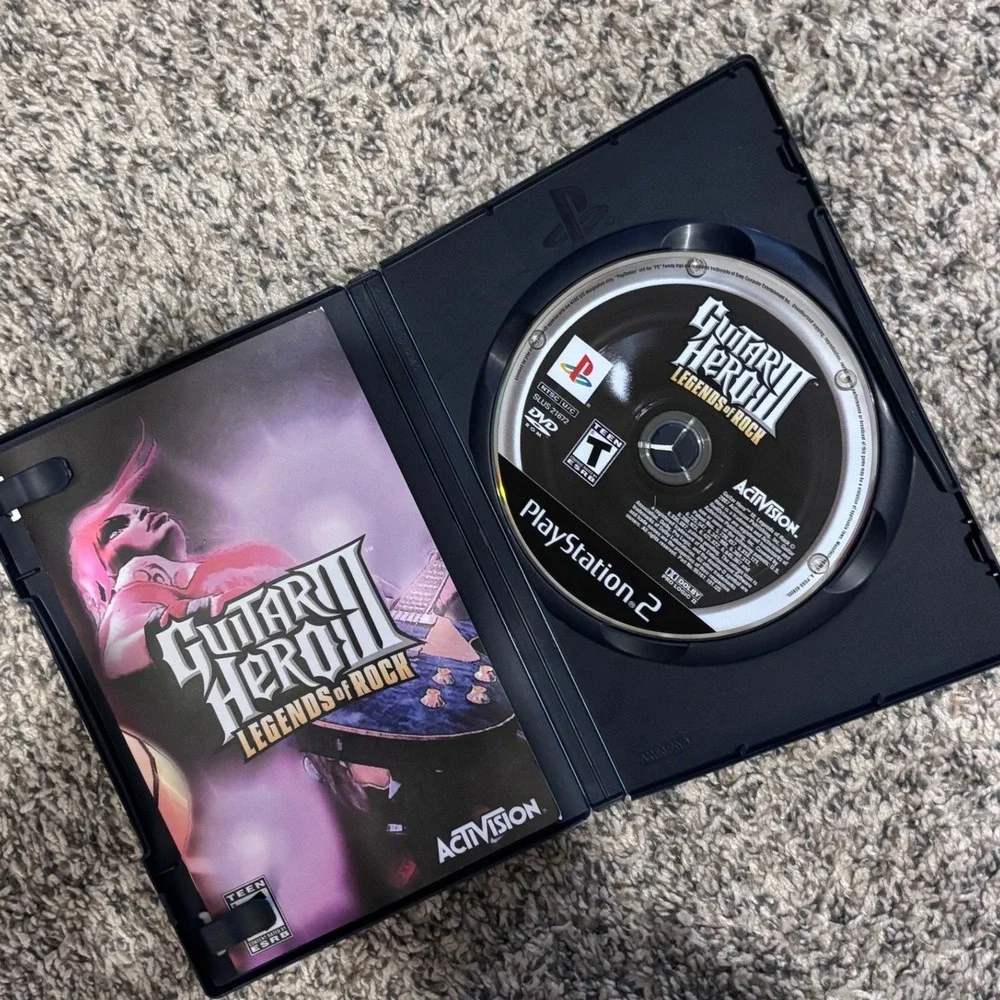 Guitar Hero III Legends of Rock PlayStation 2 PS2 Game Activision Tested Working